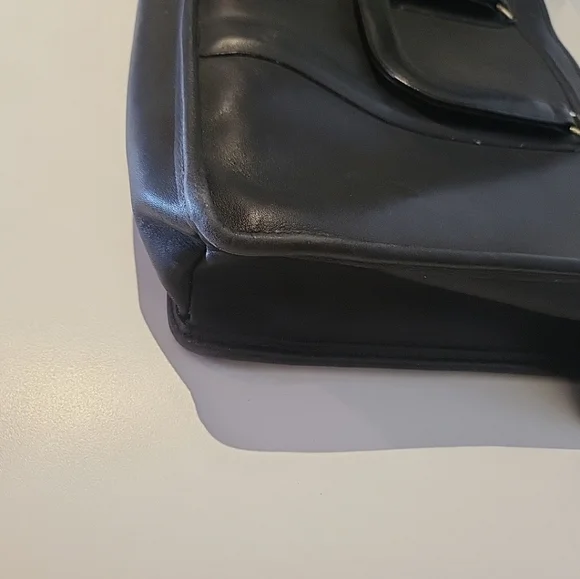 Coach Embassy Briefcase Portfolio Laptop Bag Black Leather076-8031